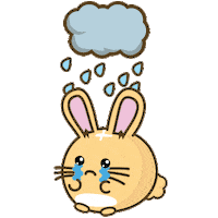 Fuzzballs anime cute cartoon sad Sticker
