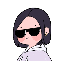 rupalico anime smile cool sunglasses Sticker