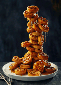 Food Porn Waffles GIF