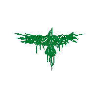 Green Raven Sticker by Hydrus Poetry