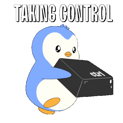 Taking Over In Charge Sticker by Pudgy Penguins