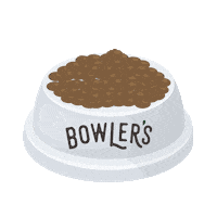 bowlerspetfood bowl dog food kibble dog bowl Sticker