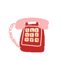Calling Call Me Sticker by Una Halley