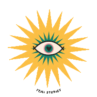 FemiStories love heart summer sun Sticker