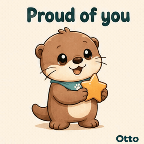 Proud of You — A Gold Star from Otto the Otter