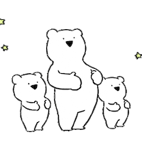 Bear くま Sticker by すこぶる動くウサギ