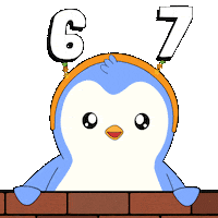 6 7 Penguin Sticker by Pudgy Penguins