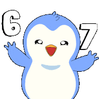 6 7 Penguin Sticker by Pudgy Penguins