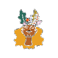 haircamp hair flower child hair camp haircamp Sticker