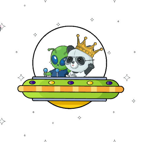 Waving Sci Fi Sticker by PandaPals