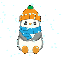 Shaking Ice Cold Sticker by Pudgy Penguins