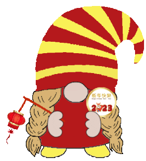 Chinese New Year Gnome Sticker