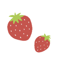 madebyjods strawberry fruits madebyjods Sticker