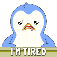 Tired Good Night Sticker by Pudgy Penguins