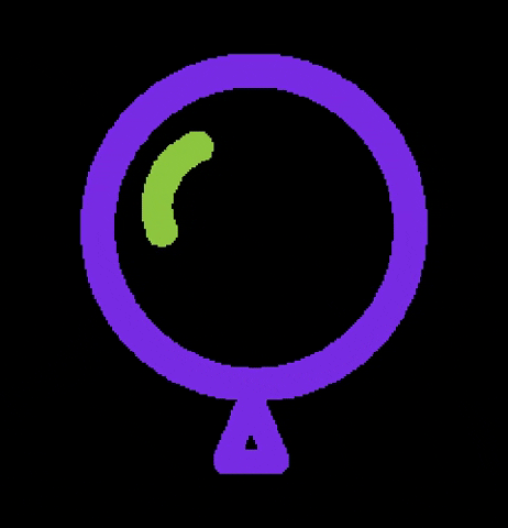 handiworkhn giphygifmaker green purple balloon GIF