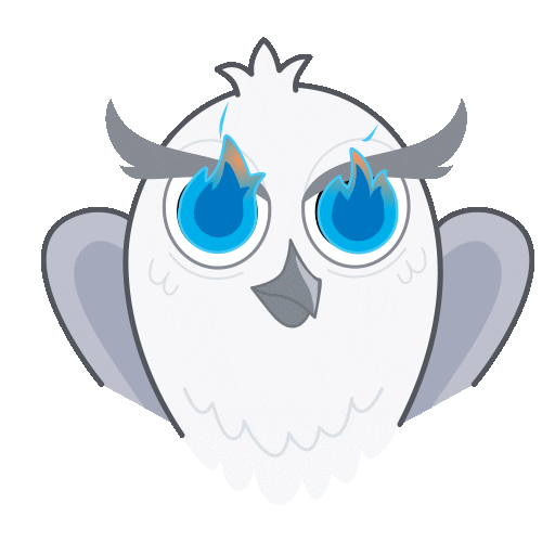 Griboed256 giphyupload fire eyes owl Sticker