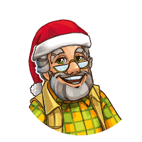 upjers_gifs smile christmas xmas santa Sticker