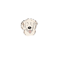 Goldendog Sticker by Winkeltjevanbeer