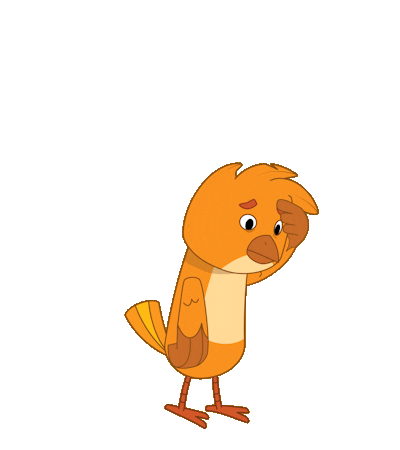 Oh No Bird Sticker by Dumela