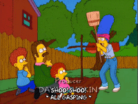 scaring marge simpson GIF