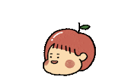Excited Apple Sticker