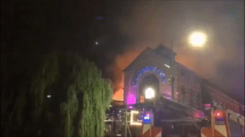 Smoke Billows From Camden Market Fire