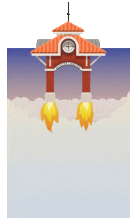 Blast Off Rocket Sticker by We Are Winter Garden