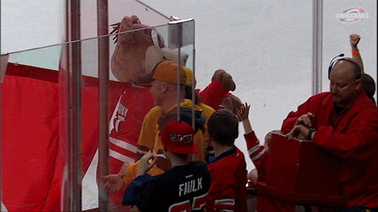 hockey fist bump GIF by Carolina Hurricanes