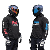 Zusammen Red And Blue Sticker