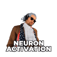 Excited Brain Sticker