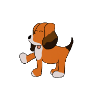 olivesdoodles happy dog puppy point Sticker
