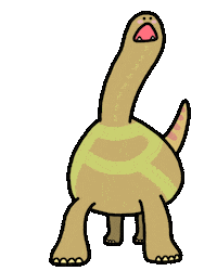 Dinosaur 恐竜 Sticker by ONIUSA