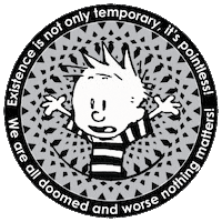 Calvin And Hobbes Illustration Sticker