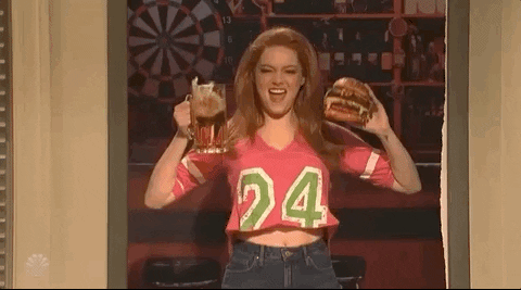 Emma Stone Beer GIF by Saturday Night Live