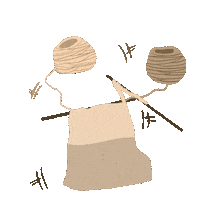 dreylinaa knitting traditional binar berbinar Sticker