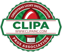 CLIPAInc christmas logo christmas lights clipa Sticker