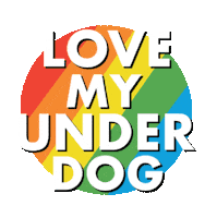 UnderdogInternational dog rainbow puppy dogs Sticker