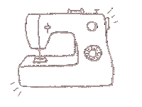 Upcycling Sewing Machine Sticker by La Cadette