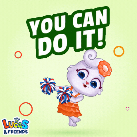 You Can Do It Good Luck GIF by Lucas and Friends by RV AppStudios