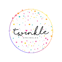 TwinkleSprinklesAU logo stars hearts cake Sticker