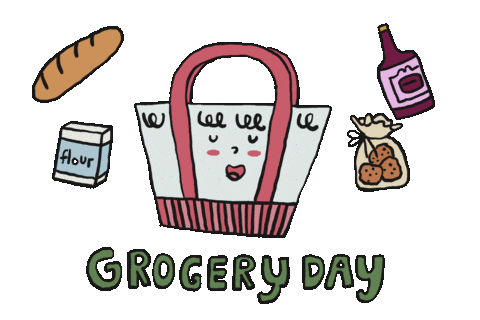 Groceries Totebag Sticker by cypru55