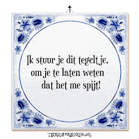 Sorry Respect Sticker by Tegelspreuken.nl