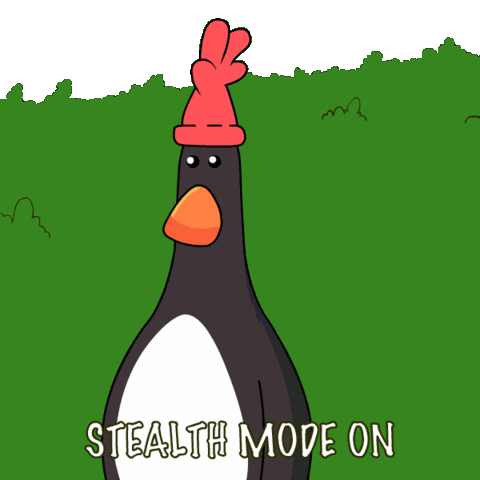 Hiding Stealth GIF by Feathers