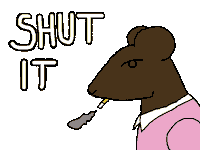 Original Character Shut Up Sticker by Angry Duck