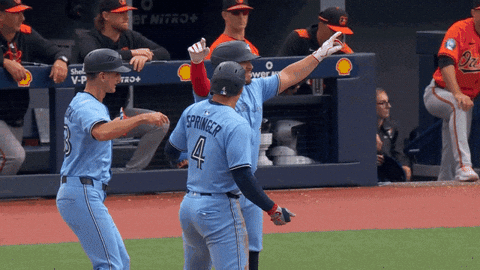 Blue Jays Hug GIF by Toronto Blue Jays