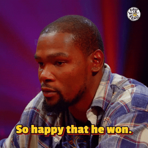 Happy Kevin Durant GIF by First We Feast