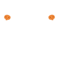 nyanvillager new halloween scary orange Sticker