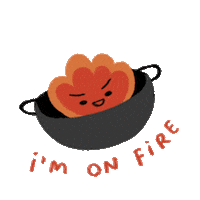 On Fire Cooking Sticker