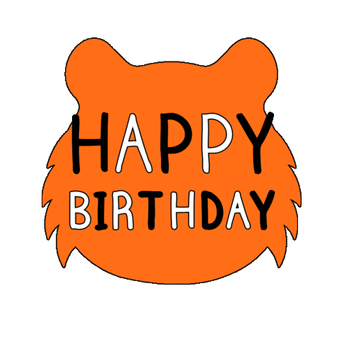 Orange And Black Happy Birthday Brother Sticker by Princeton University