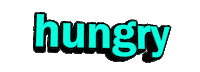 hungry text Sticker